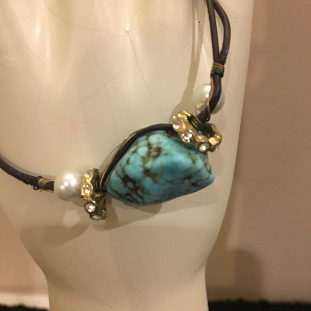 💚Turquoise leather bracelet